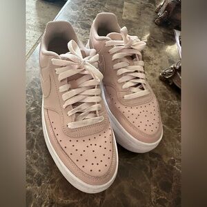 Pink Sneakers with White Soles